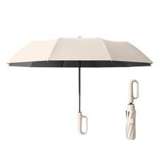 Travel Folding Golf Umbrella 10 Ribs Automatic 49 inch, Off-White