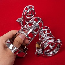 4 Types Male Chastity Cage Lockable Cage Device with Restraint Ring Bondage BDSM