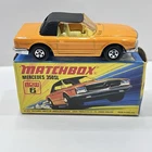 Vintage Matchbox Superfast No 6 Orange Mercedes 350SL 1973 Mint Original Box