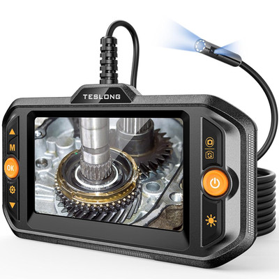 Dual Lens Endoscope with Light, Mechanic Borescope Inspection Camera, Fiber Opti