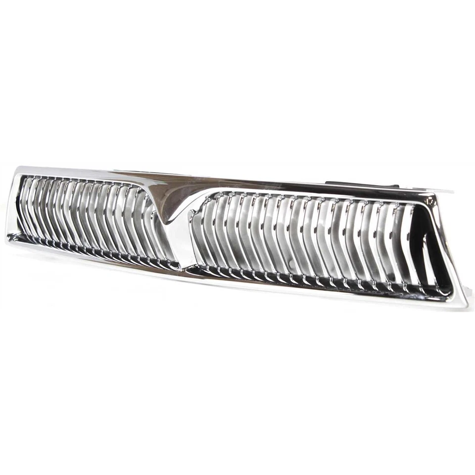 Grille For 99-2001 Mitsubishi Galant Chrome Shell w/ Black Insert Plastic - Image 2 of 4