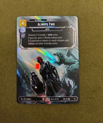 Star Wars Unlimited Always Two P26 73 RQ Regional Prize Wall Promo SWU LOF
