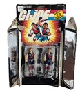 Vintage GI Joe Tomax & Xamot 1985 Twins w Cardback & Bubble Crimson Guard UNCUT