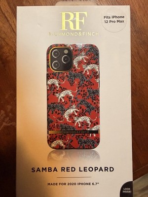 Samba Red Leopard iPhone 12 Pro Max Case Richmond & Finch Scratch Resistant New