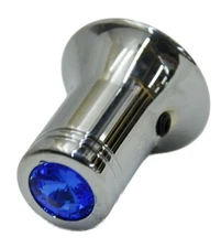 Channel CB Radio Knob for Cobra CB Blue Jewel Chrome Plated 1/4" I.D. UP#21779B