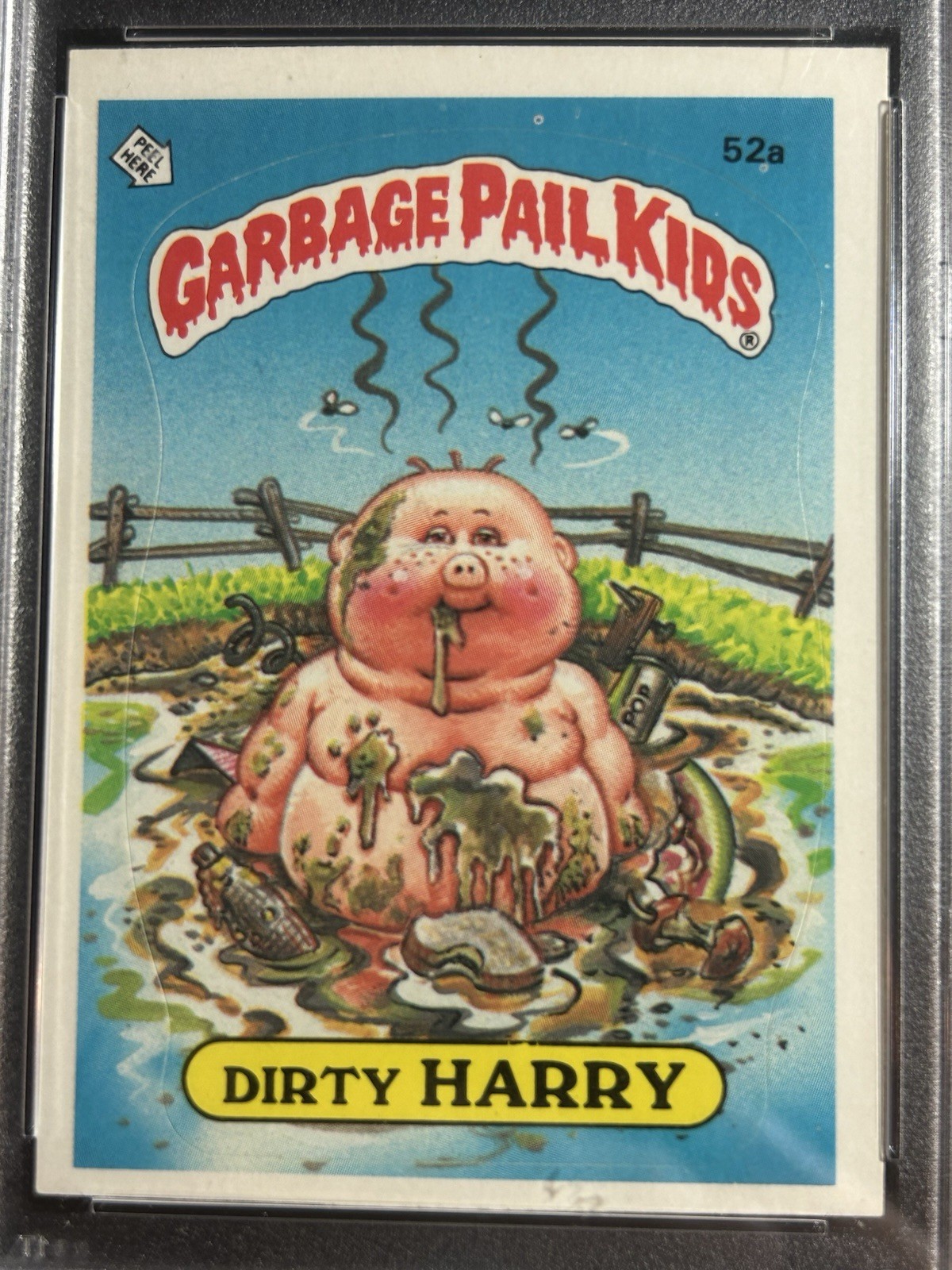 1985 Topps Garbage Pail Kids Series 2 OS2 52a Dirty Harry PSA 8 MATTE NM-MT GPK view 2
