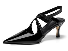 Closed Toe Pointed Sling Back Kitten Heel Size 9