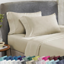 Standard/Queen Size Pillowcase Set - 400 Thread Count Pillowcases, 100 Cotton S