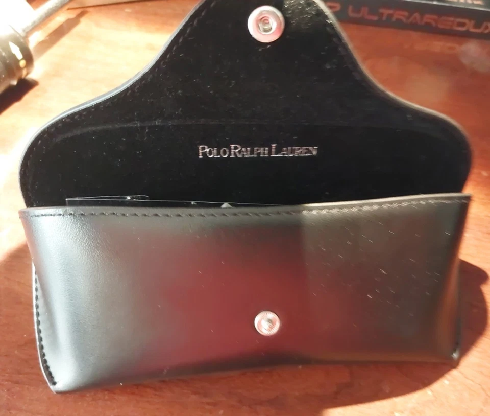 Polo Ralph Lauren Anteojos Gafas de sol Estuche Cuero Carcasa Suave Portaviajes Foto 4 de 4