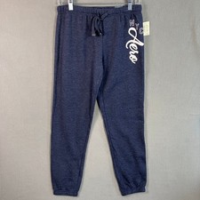 Aeropostale Women's NYC Aero Script Classic Cinch Sweatpants Size M Blue NWT