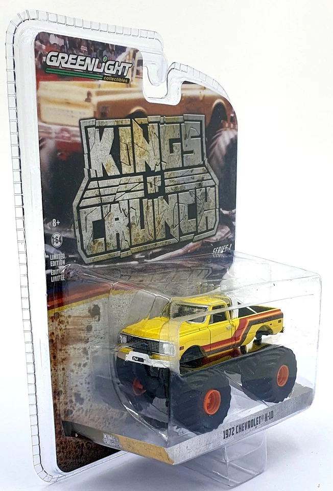 Greenlight 1/64 Scale 49010-F - 1972 Chevrolet K-10 - Yellow - Image 2 of 4