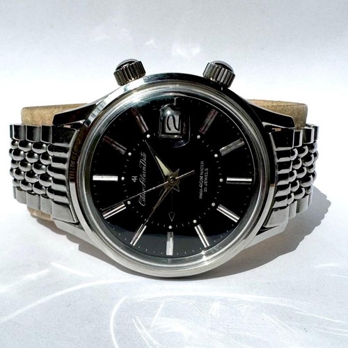 Citizen Alarm Date Alds 51301-Y Vintage St. Acier Manuel Automatique Montre Auth - Photo 2 sur 10