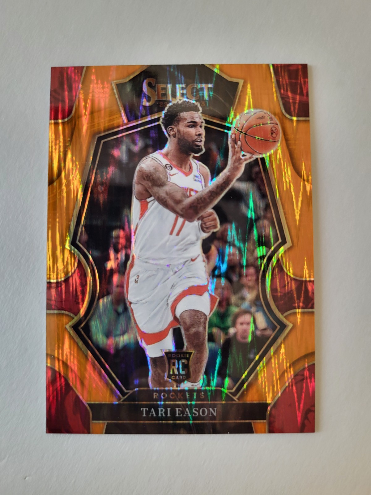 2022-2023 Panini Select - Premier Level Orange Flash Prizm #183 Tari Eason RC