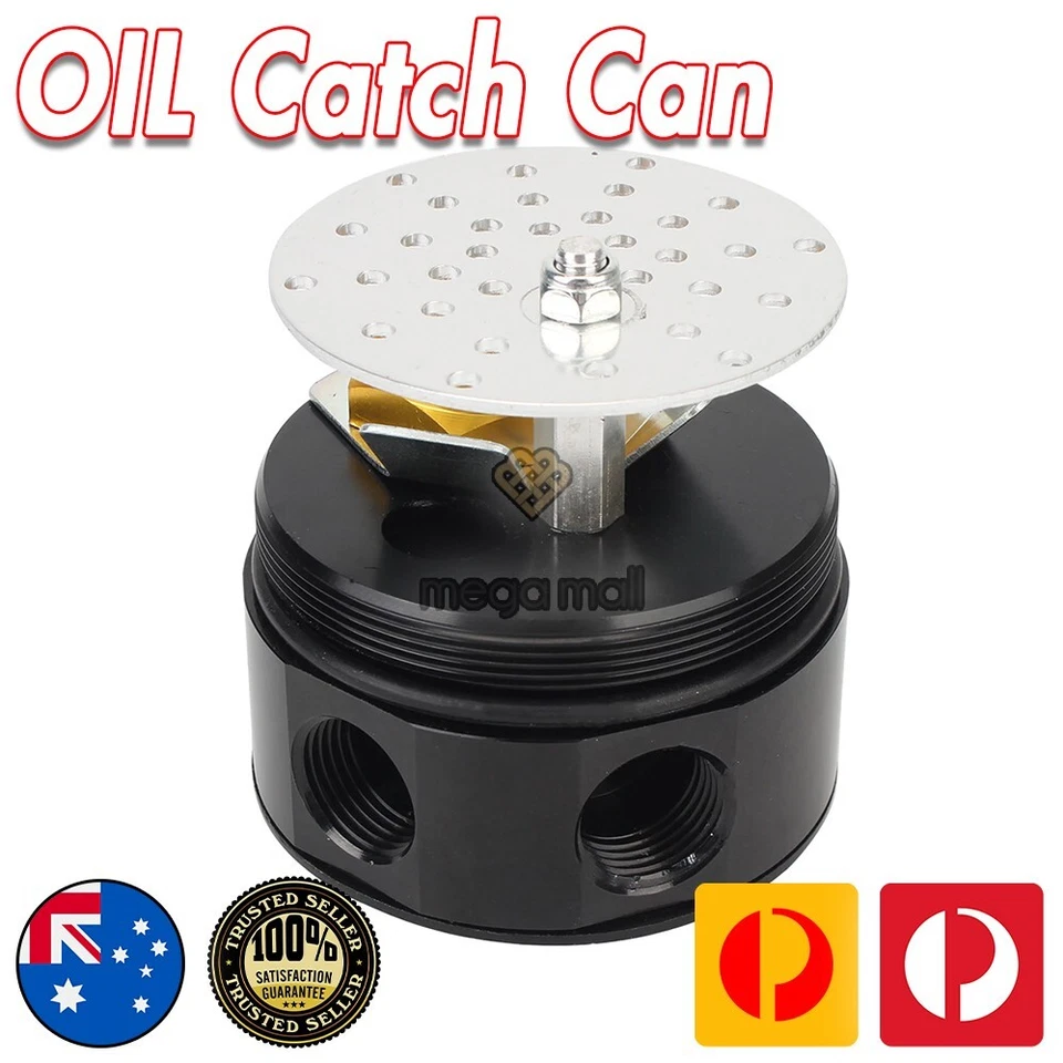 For Mitsubishi Lancer Evolution EVO Black Oil Catch Can + Fitting Kit - image 2 of 4