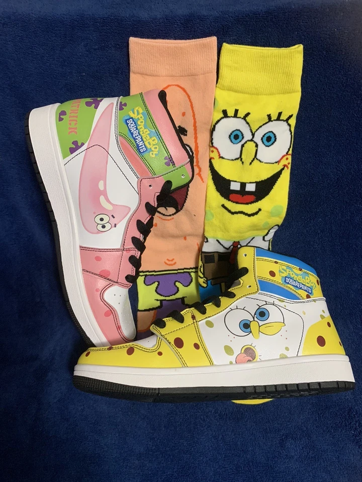 Bob Esponja Calça Quadrada Anime Sapatos Cosplay Tênis Street wareEUR45/US11M - Imagem 4 de 4