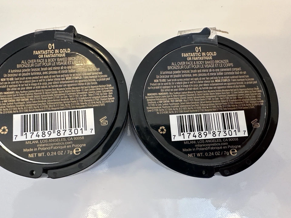 2 X MILANI Tantastic Face and Body Baked Bronzer - #01 Fantastic In Gold - Image 2 of 2