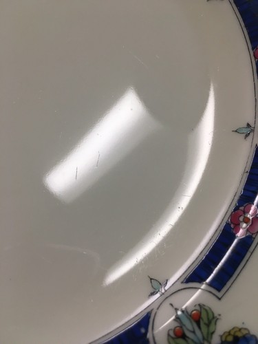 (10) c.1927 Royal Worcester 'Orlando' Blue Band 9.125" LUNCHEON PLATES RdN716134 - Picture 10 of 10