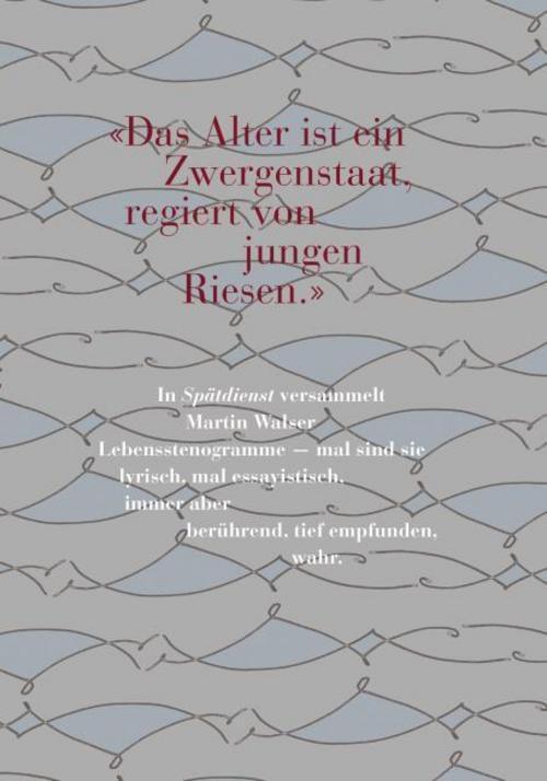 Thumbnail - Walser Martin. Spätdienst. Buch