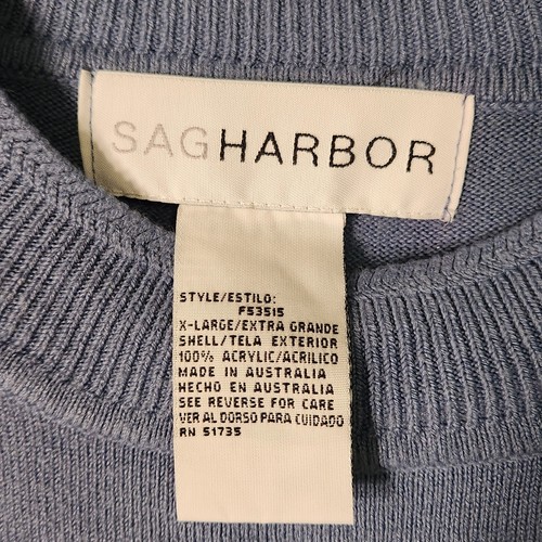 Sag Harbor Sweater Womens Size XL Blue Long Sleeve Classic - Picture 3 of 9