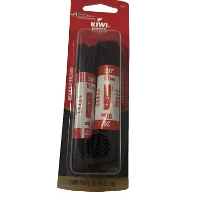 kiwi dress round laces brown 36 2 pairs Men's Dress Laces 36" (2-pack)