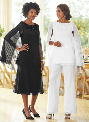 Ashro Black Formal Calinda 3 Pc Wardrober Skirt Pant Suit 6 12 14