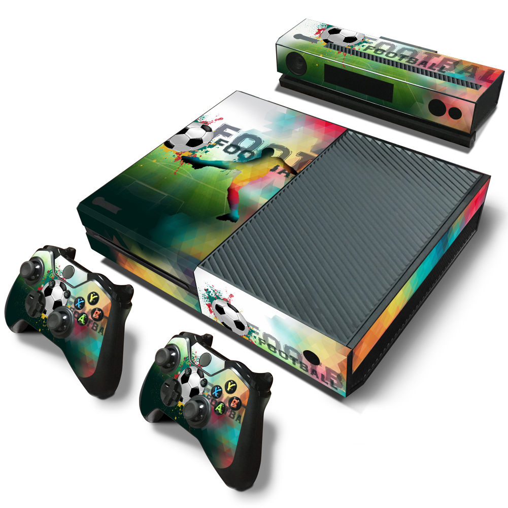 Xbox One Console Skin Decal Sticker Football Soccer + 2 Controller Custom Design