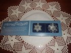Longaberger Set of 2 Snowflakes Pewter Ornaments - New in Box