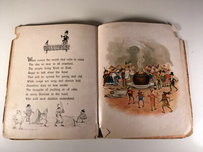 BROWNIE YEAR BOOK Antique 1895 Hardcover Children's Book Palmer