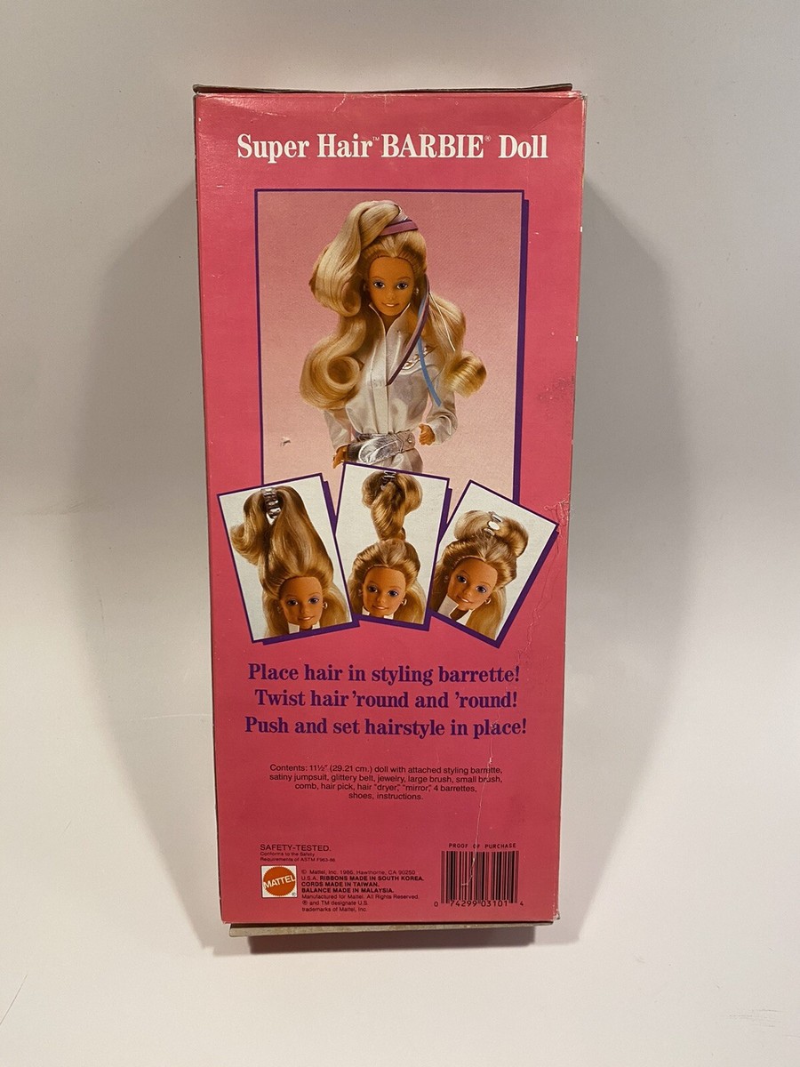 Vtg 1986 SUPER HAIR Barbie Doll 3101 | eBay