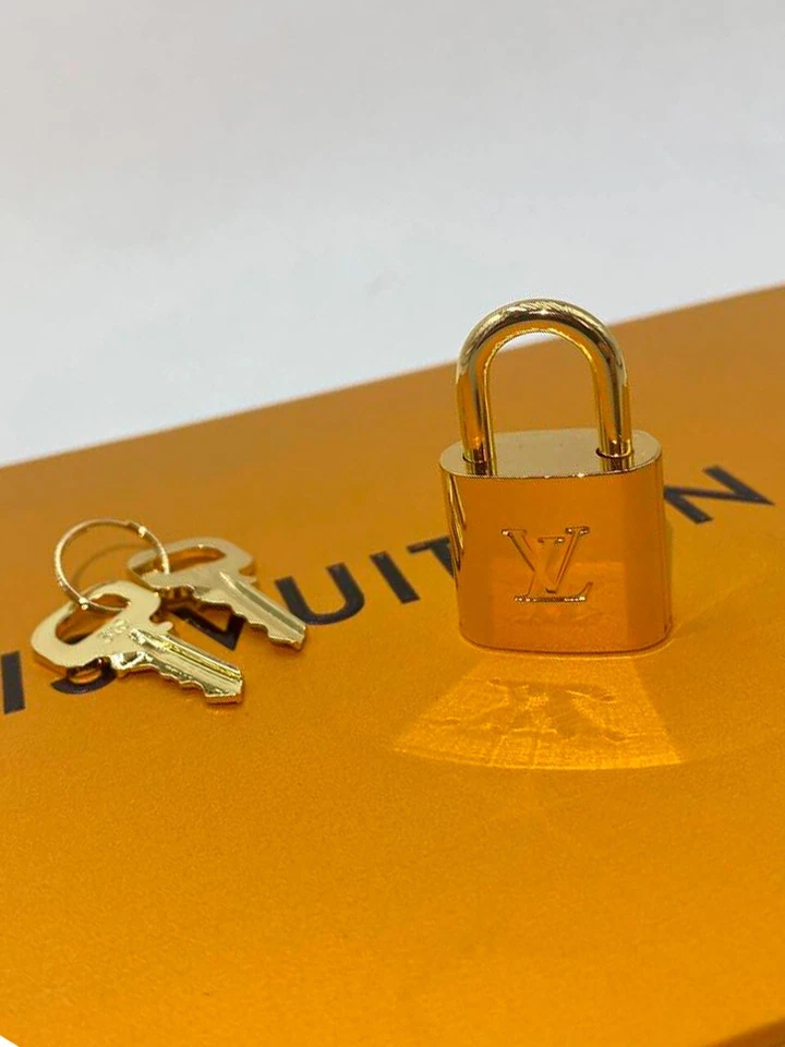 Louis Vuitton PadLock Lock 2 Key Brass Shinny Gold Number 315 - Image 3 of 4