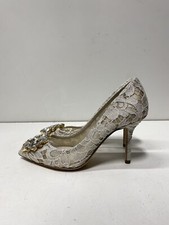 Dolce & Gabbana Aormina-Lace Crystal-Embellished Pumps Women Sz 4.5