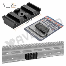 UTG PRO M-LOK 4 Slot Picatinny Rail Section Black Aluminum 1.57" Steel Nuts