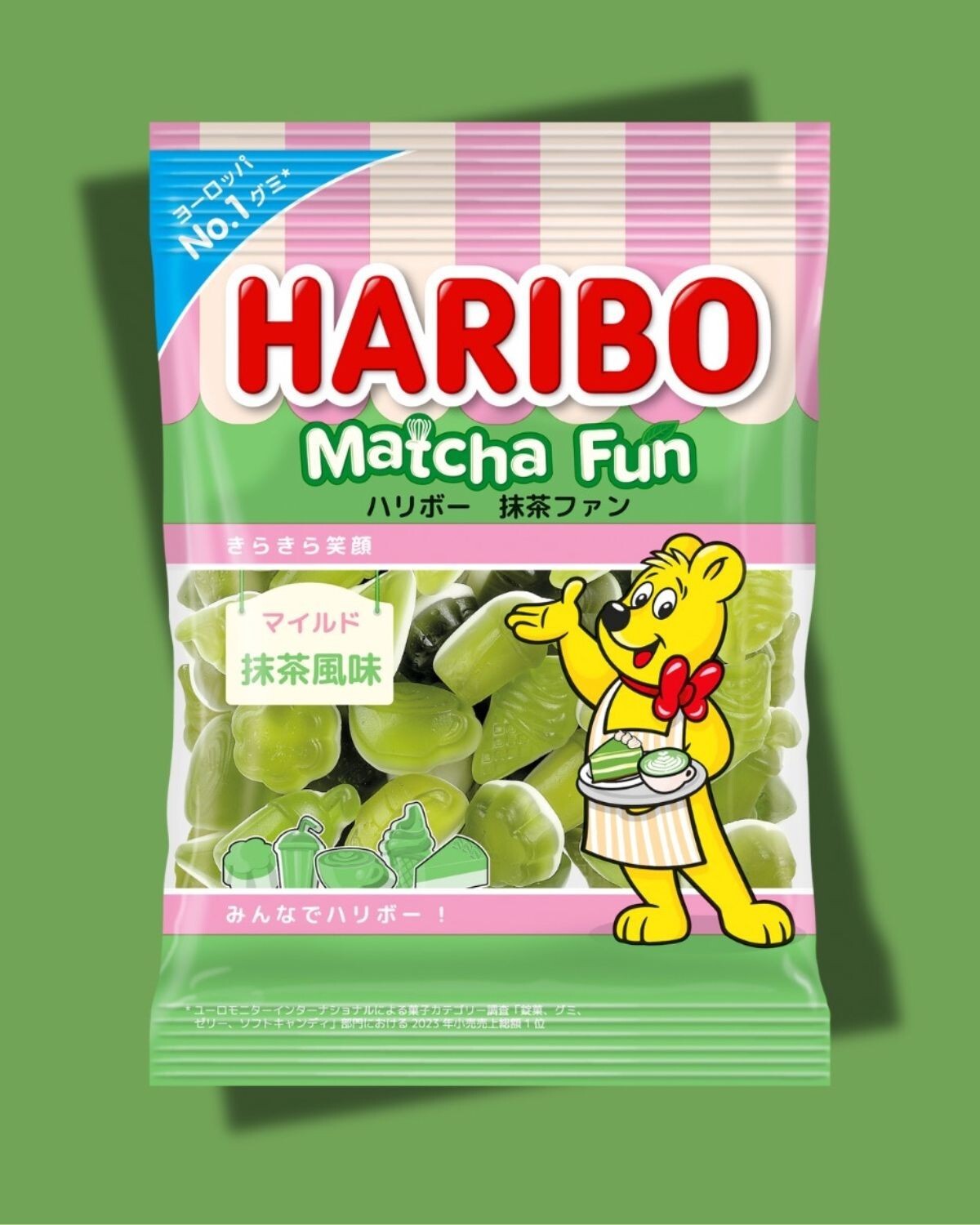 HARIBO Fruchtgummi MATCHA FUN Japanischer Grüner Tee - Japan Limitierte Auflage