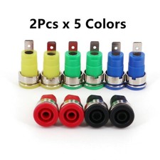 10Pcs Insulated Safety Panel Mount 4mm Banana Jack Female Test Socket Connector
