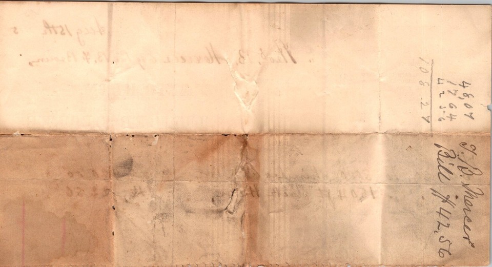 TC Landerkin Frederick MD 1885 Billhead Lumber Dealer Stair Work Doors