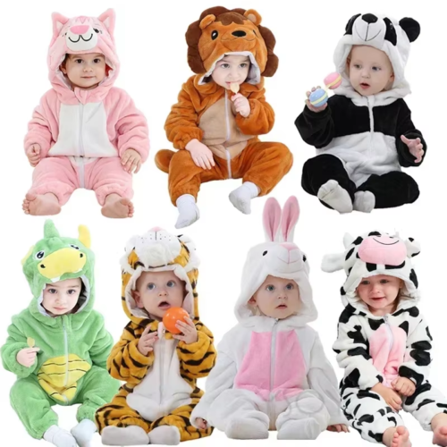 Baby Rompers Winter Costume Flannel for Girl Boy Toddler Infant Clothes Kids Ove