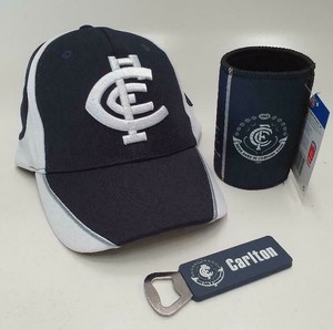 AFL CARLTON BLUES CAP / STUBBIE HOLDER 