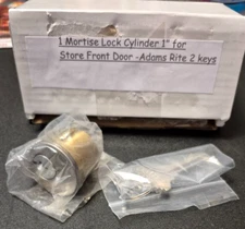 1 Mortise Lock Cylinder 1" for Store Front Door -Adams Rite 2 keys-NEW
