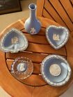 Lot of 5. Pieces of Wedgwood Jasperware Trinket Dishes Vase Paperweight