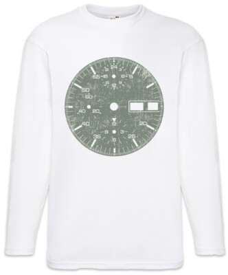 Clock-Face I II Herren Langarm T-Shirt Technology Mechanic Clock Watch