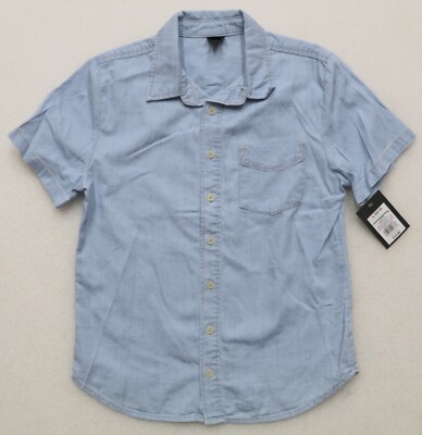 ART CLASS for TARGET GIRL'S SIZE L (10-12) BUTTON FRONT TOP BLUE CHAMBRAY BLOUSE