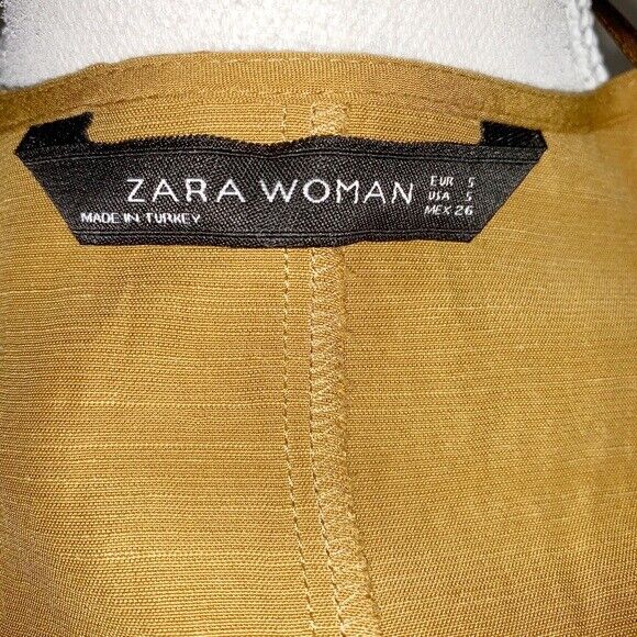 ZARA woman knotted twist front V-neck size small - image 7