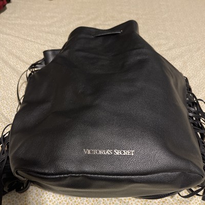 Victoria\'s Secret Black Drawstring Backpack Victoria main image 3