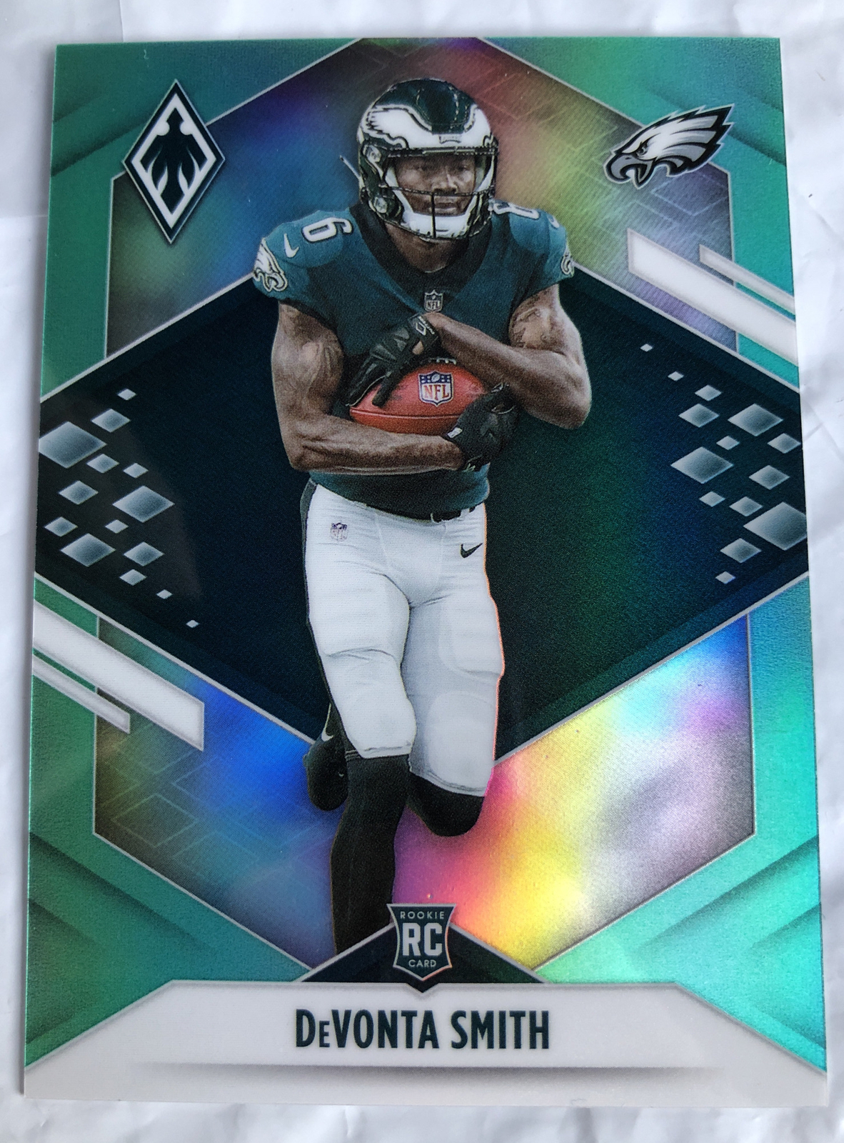 DeVonta Smith 2021 Panini Phoenix Green Rookie #/150 COLOR MATCH Eagles #107