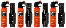 Lot of 4 - UDAP Pepper Power Bear Spray Repellant w/ Griz Guard Holster