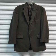 Jos. A. Bank Brown Plaid Suit Blazer Sport Coat 100 Wool Men's Size 42R