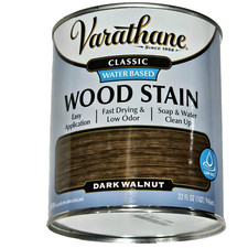 Varathane Classic Water Based Wood Stain Easy Fast Drying Dark Walnut 32oz.