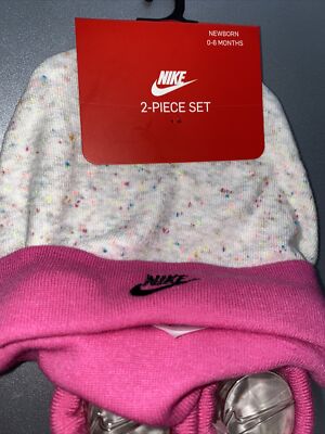 Nike Baby Mädchen Logo Mütze & Schuhe Set 0-6 Monate-NEU ETIKETT