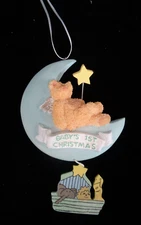 Vintage 1997 Roman Inc. Christmas Ornament - Baby's 1st Christmas - Boy