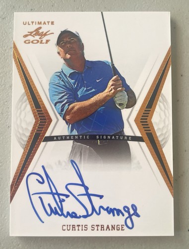 2012 LEAF ULTIMATE GOLF CURTIS STRANGE SIGNATURE AUTOGRAPH AUTO BA-CS2